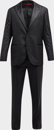 Brunello Cucinelli Mens Solid Peak-Lapel Tuxedo