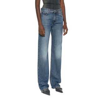 Haikure Klassieke Donkerblauwe Katoenen Jeans - Dames - Regular Fit Jeans - Blauw - W29 - Katoen - Jeans