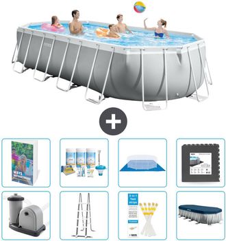 Intex Piscina Prism Frame Oval - 610x305x122 Cm - 9-piezas S581