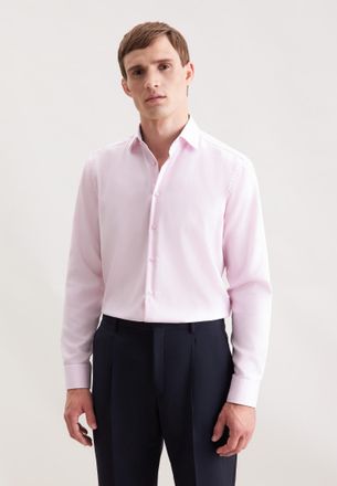 Seidensticker Businesshemd SEIDENSTICKER Schwarze Rose, Herren, Gr. XXL (45), normale &Auml;rmell&auml;ngen, ros&eacute;, 100% Baumwolle, unifarben, regular fit, 2-Knopf-Manschette,