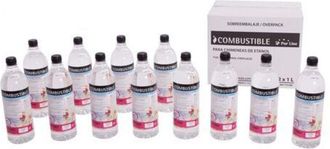 Purline Combustible Etanol De Origen Natural Aroma Floral. Caja 12 Botellas De 1 Litro