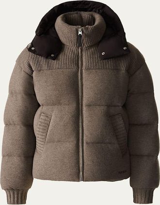 Mackage Mens Griffen Cashmere-Blend Down Jacket