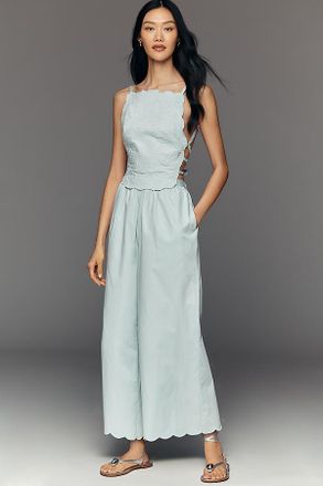 Maeve 100% Cotton Quilted Apron Jumpsuit