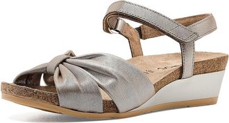 Naot Madame Womens Wedge Shoes Silver Threads Leather : EU 41 (US Womens 10) M, Leather/Suede