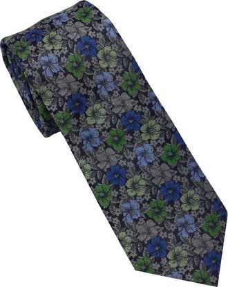 Ben Sherman Floral Pop Art Slim Tie in Navy/Green at Nordstrom Rack