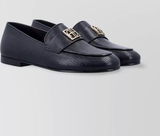 Anine Bing ab logo leather loafer