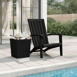 vidaXL Vidaxl - Silla De Jard&iacute;n Adirondack Polipropileno Negro