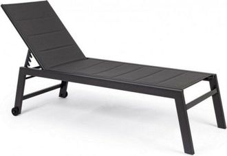 BIZZOTTO Tumbona Alta De Aluminio Con Ruedas Hilde Antracita 32h Cm