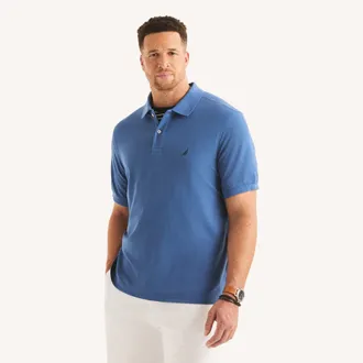 Nautica Mens Big & Tall Classic Fit Performance Deck Polo