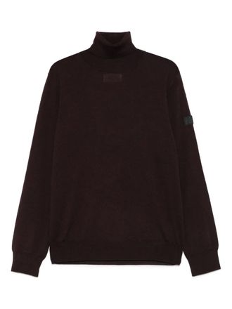 Maison Margiela roll-neck panelled sweater - men - Virgin Wool/Acrylic - L - Brown
