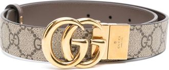 Gucci GG Supreme canvas reversible belt - women - Canvas/Calf Leather - 85 - Neutrals