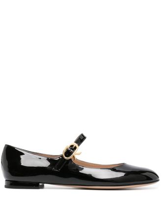 Gianvito Rossi Ballerina pumps met gesp - Zwart