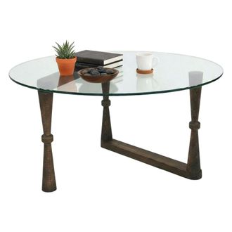 Dmora Mesa De Caf&eacute; Vegastra, Mesa De Centro Baja, Revistero Para Sof&aacute;, Estante De La Sala De Estar, 80x80h41 Cm, Nuez, Con Embalaje Reforzado - Dmora