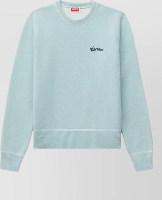 Kenzo crewneck wool-cotton varsity sweatshirt