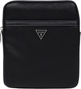 Guess Tassen, Heren, Zwart, ONE Size, Stijlvolle tas met ritssluiting en zakken