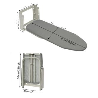 OEM Tabla De Planchar Mural, Dise&ntilde;o Que Ahorra Espacio, Color Gris