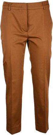 Max Mara Cropped Broeken - Dames - Vrijetijds broeken - Oranje - S - Katoen - Broeken
