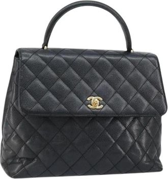 Chanel Pre-owned Vintage Handtas - Dames - Vintage Handtas - Zwart - ONE Size - Leer - Vintage