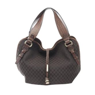 Celine Pre-owned Shoulder Bags, female, Brown, Size: ONE SIZE Pre-owned Bittersweet Macadam Leather Handbag