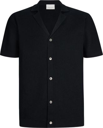 Profuomo Ppxd 10032 Polo - Heren - Korte mouwen Overhemden - Blauw - S - Overhemden