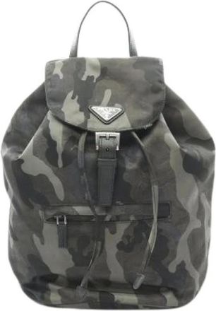 Prada Pre-owned Backpacks, female, Green, Size: ONE SIZE Pre-owned Vintage Backpack