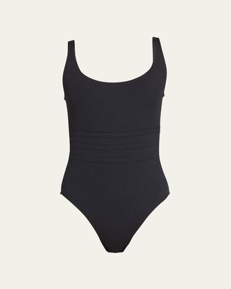 Eres Asia Scoop-Neck One-Piece Swimsuit with Waistband Detail
