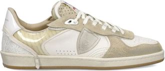 Philippe Model Sneakers met leren vlakken - Beige
