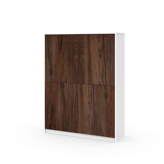 Aquadesign Aparador alto en melamina y mdf blanco/roble r&iacute;o