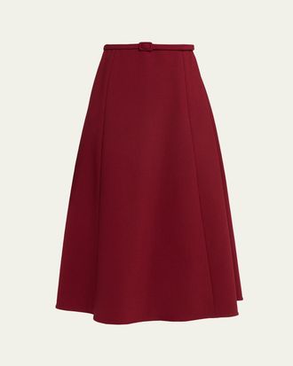 Carolina Herrera Colorblock Sleeveless Belted Midi Dress