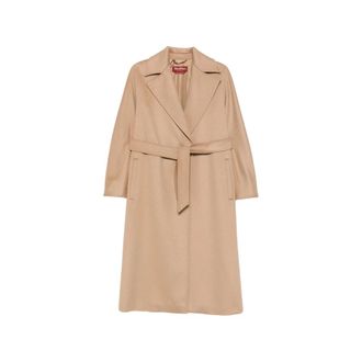 Max Mara Abrigo Cruzado Samba - Coats - Mujer - Beige - 2XS