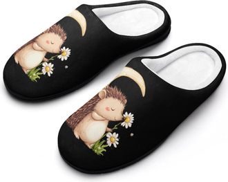 Generic Hedgehog Mens Slippers Comfortable And Non-slip Cotton Slipper Shoe for House