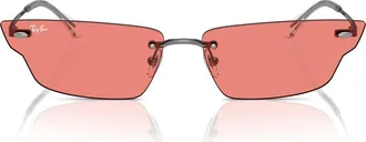 Ray-Ban 63mm Frameless Butterfly Sunglasses in Pink at Nordstrom