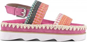 Mou Flat Sandalen - Dames - Sandalen - Roze - 38 EU - Su&egrave;de - Schoenen