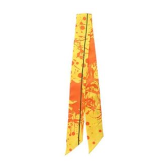 Herm&egrave;s Pre-owned Scarves, female, Yellow, Size: ONE SIZE Pre-owned The Cheval Suprise Twilly Scarf
