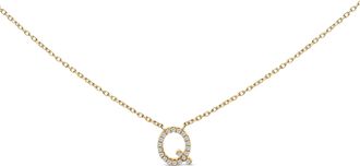 House of Brilliance 10K Gold Diamond Accent A-Z Block Initial Pendant Necklace