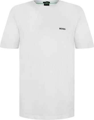 HUGO BOSS Heren Logo Regular T-Shirt (Wit)