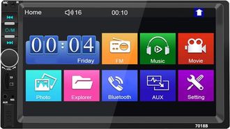 OEM Compatible Con El Reproductor Mp5 Para Coche Valseel De 7 Pulgadas Con Pantalla T&aacute;ctil Hd, Admite Bluetooth, Usb/aux/t-flash/radio Fm, C&aacute;mara De March