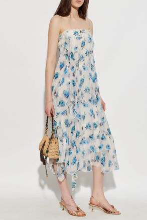 Tory Burch Silk Dress, Womens, Blue