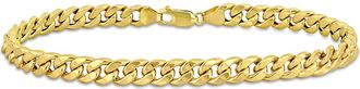 Amour 6.6mm Curb Chain Bracelet In 10K Yellow Gold, 9 In