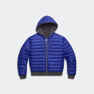 Canada Goose Fuse Reversible Hoodie (Women, Anchor Grey/Azurite Blue, M)