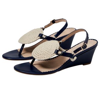 Jack Rogers Reef Wedge Midnight / Ivory 113231WG01-4MIJ Womens