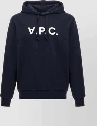 A.P.C. hooded sweater with ribbed cuffs and hem