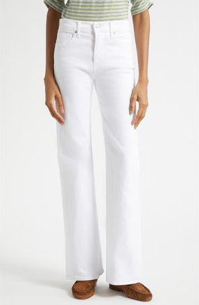 Veronica Beard Crosbie Mid Rise Wide Leg Jeans in White at Nordstrom, Size 25