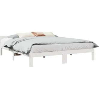 vidaXL Vidaxl - Estructura De Cama Sin Colch&oacute;n Madera Maciza De Pino 160x200 Cm