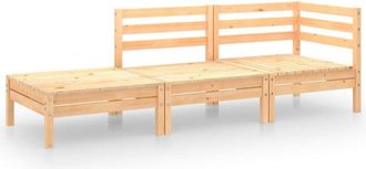 vidaXL Juego De Muebles De Jard&iacute;n 3 Piezas Madera Maciza De Pino Vidaxl