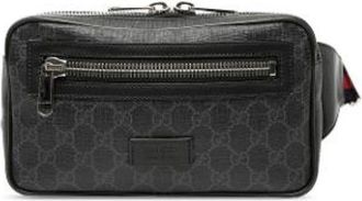 Gucci Pre-owned Belt Bags, female, Black, Size: ONE SIZE Pre-owned Fabric Crossbody Bag