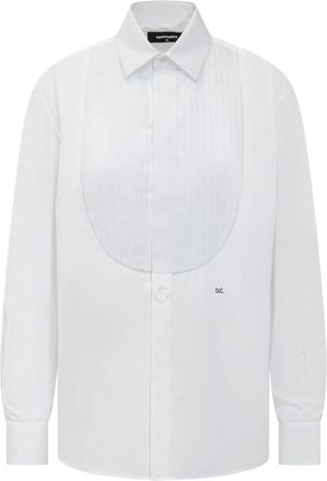 Dsquared2 Tuxedo Shirt - Dames - Overhemden - Wit - L - Katoen - Overhemden