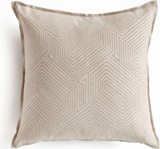 Napa Home & Garden Geo Square Indoor-Outdoor Pillow 24 in Beige at Nordstrom, Size 24X24