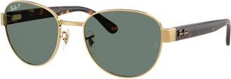 Ray-Ban Grey Polarized Square Unisex Sunglasses RB3766CH 001/O9 54