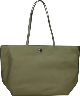 Tory Burch Green Fabric Shoulder Womens Bag